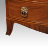 Regency mahogany bow front chest splay leg