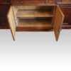 Edwardian oak breakfront bookcase centre cupboard interior
