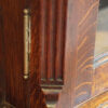 Edwardian oak breakfront bookcase corner flute