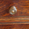 Edwardian oak breakfront bookcase drawer knob