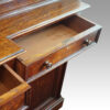 Edwardian oak breakfront bookcase drawer lining