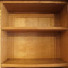 Edwardian oak breakfront bookcase interior top