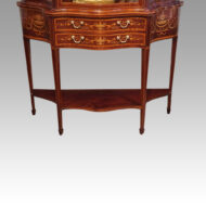 Edwardian serpentine inlaid display cabinet base
