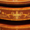 Edwardian serpentine inlaid display cabinet inlay drawer