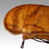 Edwardian walnut kidney shaped side table flap