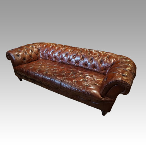 Large leather chesterfield