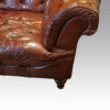 Large leather chesterfield arm