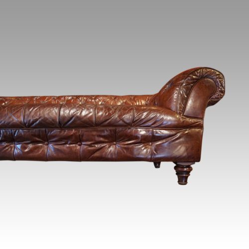 Large leather chesterfield front seat