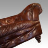 Large leather chesterfield turned leg