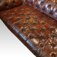 Large leather chesterfield buttoned seat
