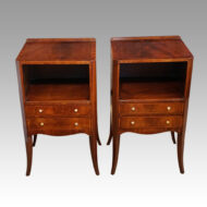 Pair of Georgian style bedside cabinets