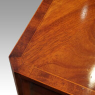 Pair of Georgian style bedside cabinets cross banding