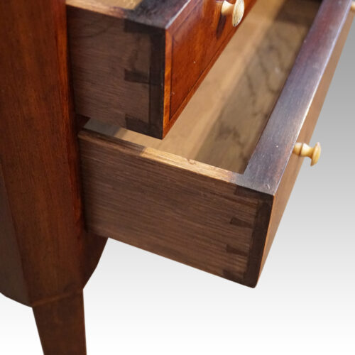 Pair of Georgian style bedside cabinets lining