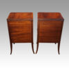 Pair of Georgian style bedside cabinets rear