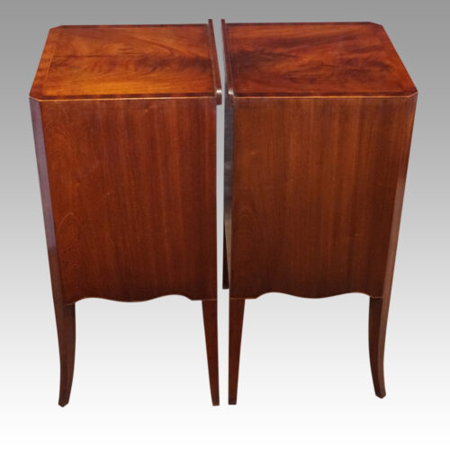 Pair of Georgian style bedside cabinets side
