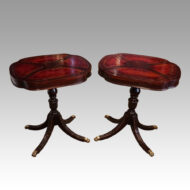 Pair of mahogany lamp tables