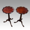 Pair of mahogany wine tables