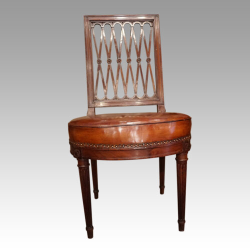 Set of 8 Edwardian mahogany lattice back chairs single