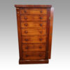 Victorian mahogany Wellington chest open