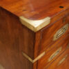 Victorian secretaire campaign chest brass corners