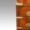 Victorian secretaire campaign chest corners in brass