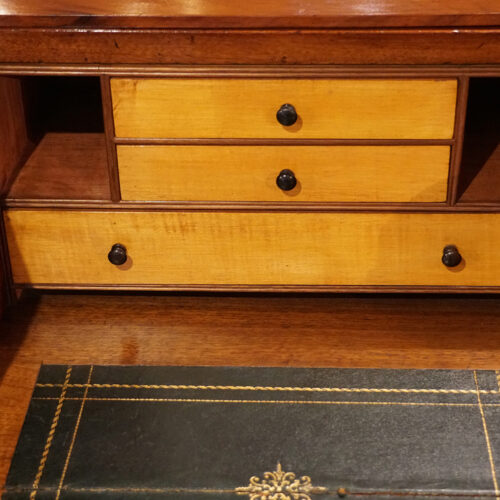 Victorian secretaire campaign chest interior drawers