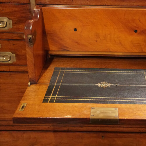 Victorian secretaire campaign chest secretaire drawer slide