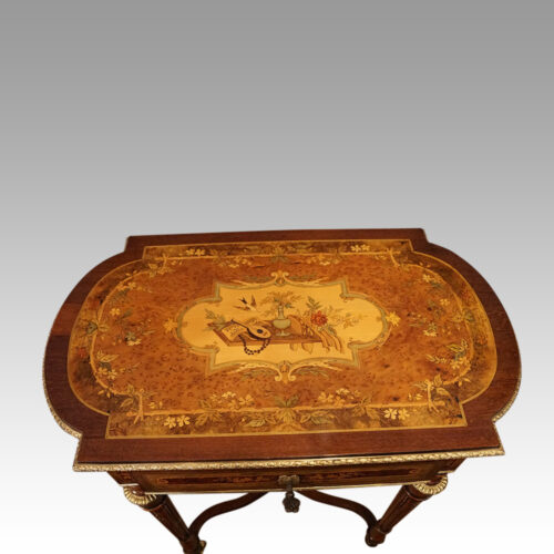 19thc. Inlaid dressing table top