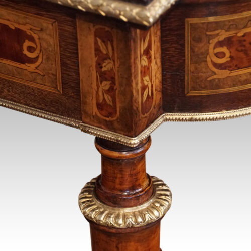 19thc. Inlaid dressing table top of leg