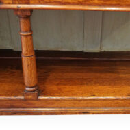 Antique oak dresser base boarded back