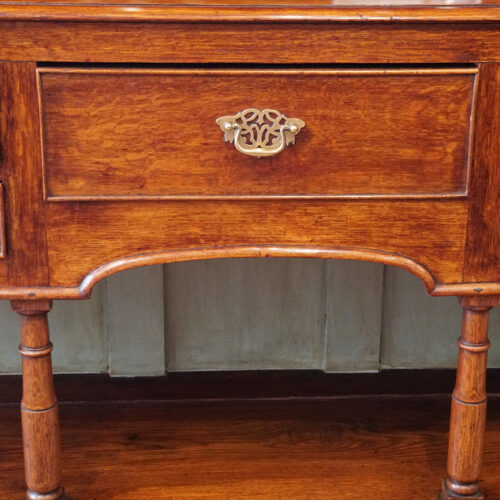 Antique oak dresser base drawer