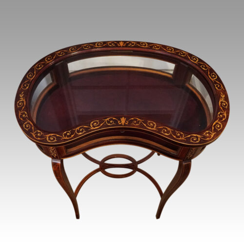 Edwardian inlaid mahogany curio table top