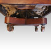 Edwardian walnut revolving bookcase cast iron base