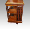 Edwardian walnut revolving bookcase side