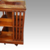 Edwardian walnut revolving bookcase slats