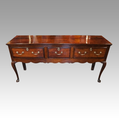 George III oak cabriole leg dresser base
