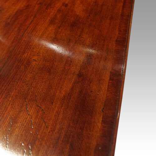 George III oak cabriole leg dresser base cross banding