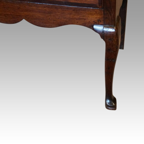 George III oak cabriole leg dresser base front leg