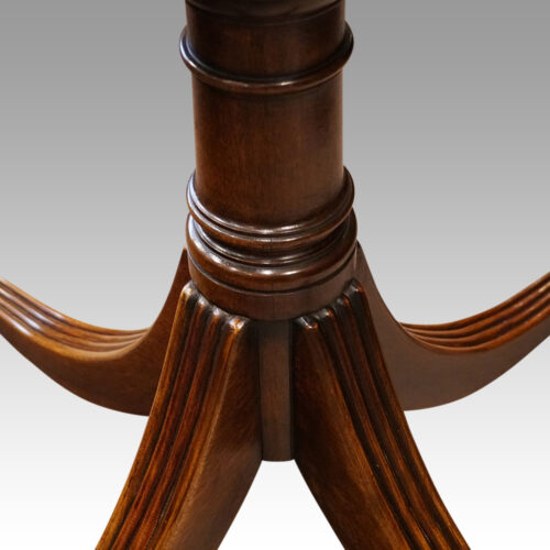 George V mahogany twin pillar dining table column
