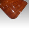 George V mahogany twin pillar dining table end