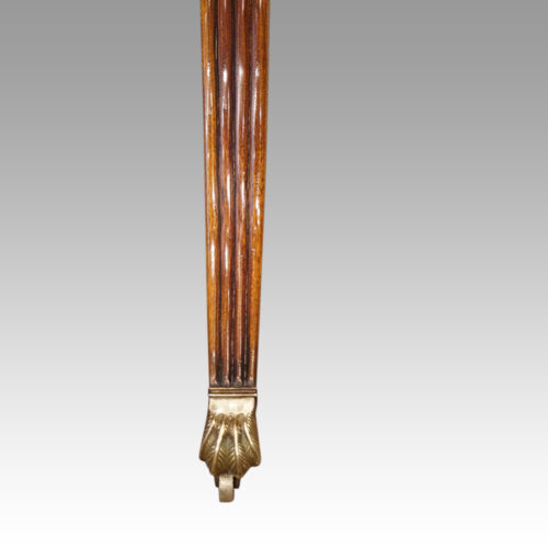 George V mahogany twin pillar dining table leg
