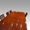 George V mahogany twin pillar dining table long