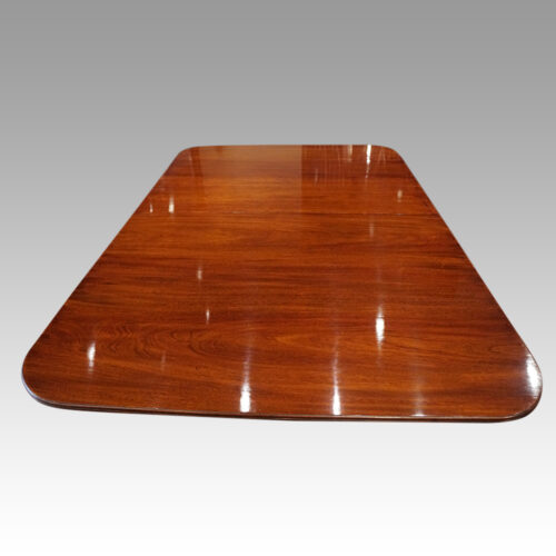 George V mahogany twin pillar dining table top