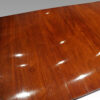 George V mahogany twin pillar dining table top detail