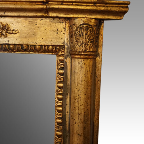 Pair of Antique gilt pier mirrors capital