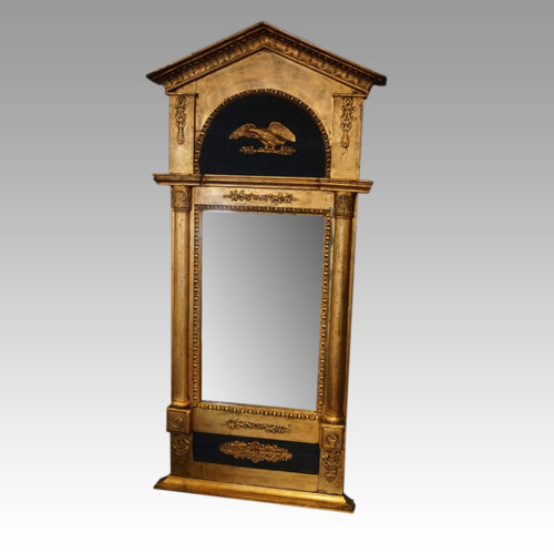 Pair of Antique gilt pier mirrors detail