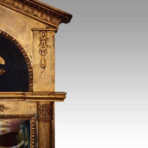 Pair of Antique gilt pier mirrors shoulder