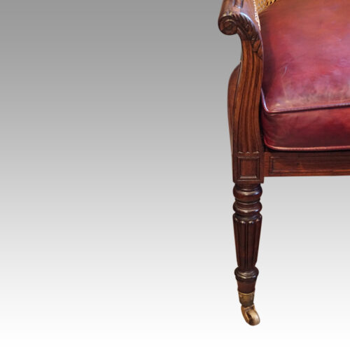 Regency library chair front leg