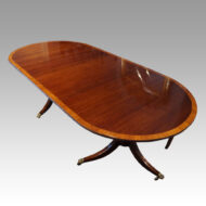 Regency style twin pillar dining table
