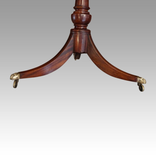 Regency style twin pillar dining table pillar side